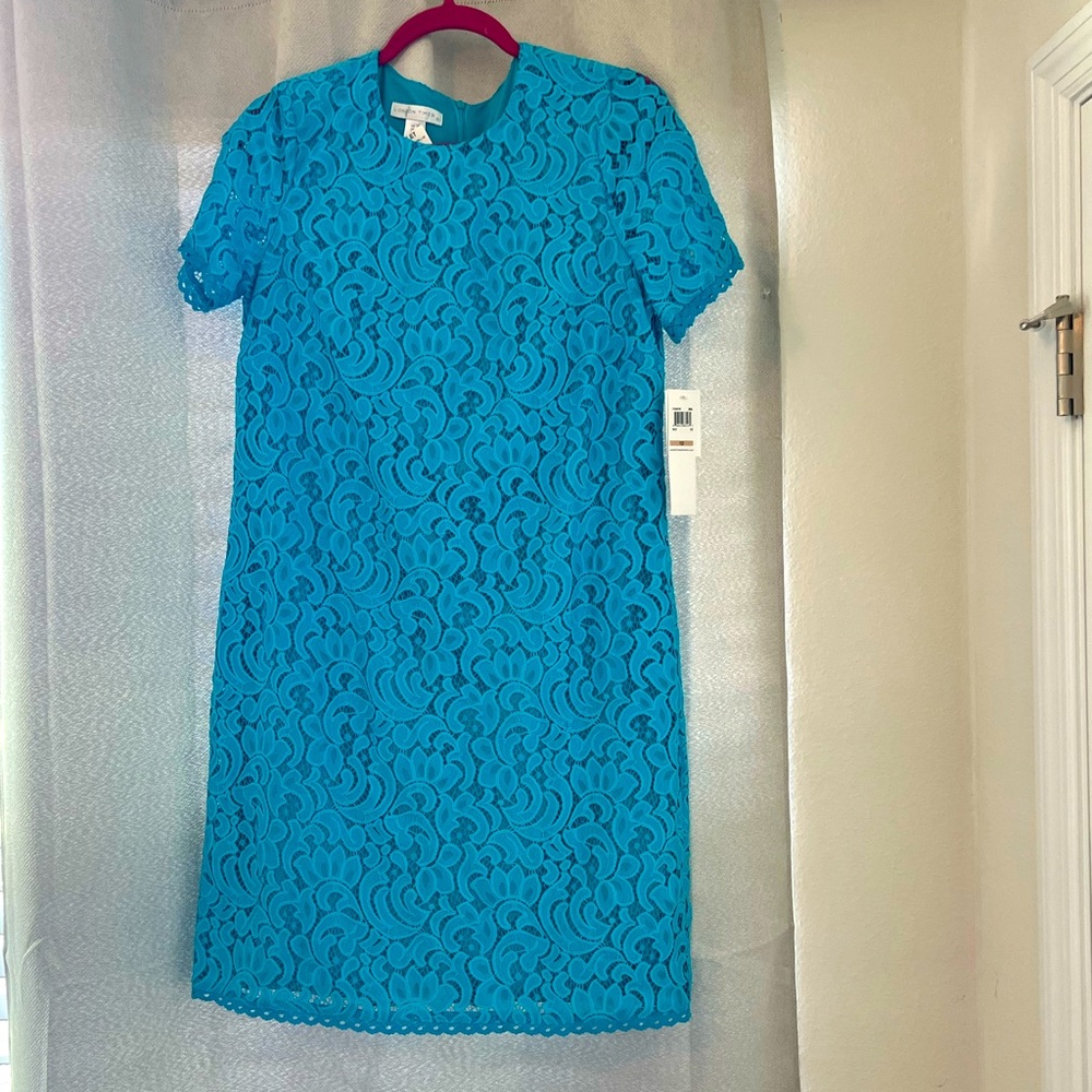 Vibrant Blue Lace Dress